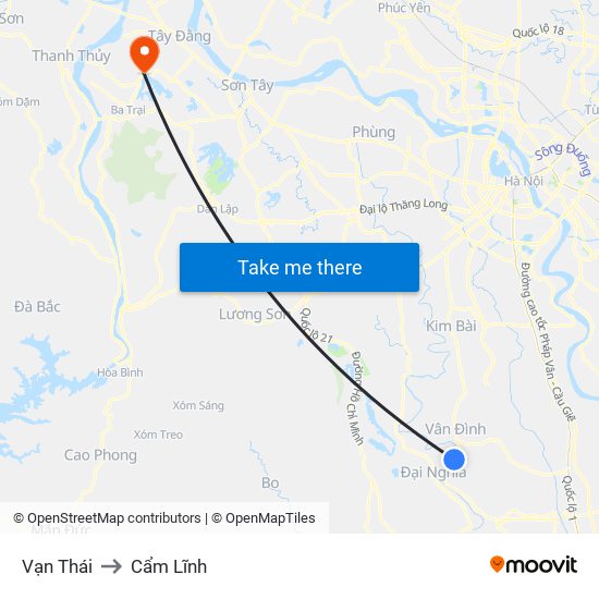 Vạn Thái to Cẩm Lĩnh map