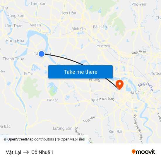 Vật Lại to Cổ Nhuế 1 map