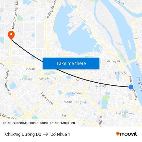 Chương Dương Độ to Cổ Nhuế 1 map