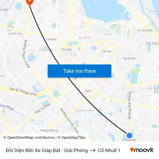 Đối Diện Bến Xe Giáp Bát - Giải Phóng to Cổ Nhuế 1 map