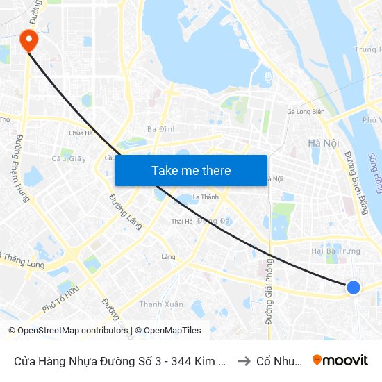 Cửa Hàng Nhựa Đường Số 3 - 344 Kim Ngưu to Cổ Nhuế 1 map