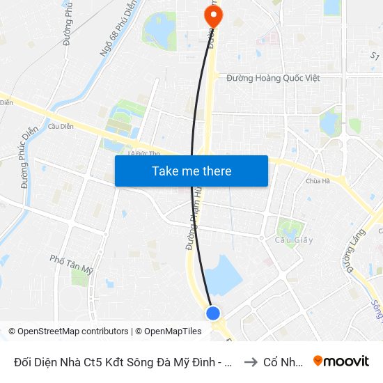 Đối Diện Nhà Ct5 Kđt Sông Đà Mỹ Đình - Phạm Hùng to Cổ Nhuế 1 map