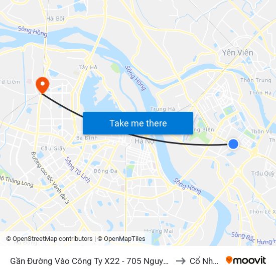 Gần Đường Vào Công Ty X22 - 705 Nguyễn Văn Linh to Cổ Nhuế 2 map