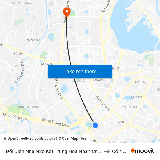 Đối Diện Nhà N2e Kđt Trung Hòa Nhân Chính - Lê Văn Lương to Cổ Nhuế 2 map