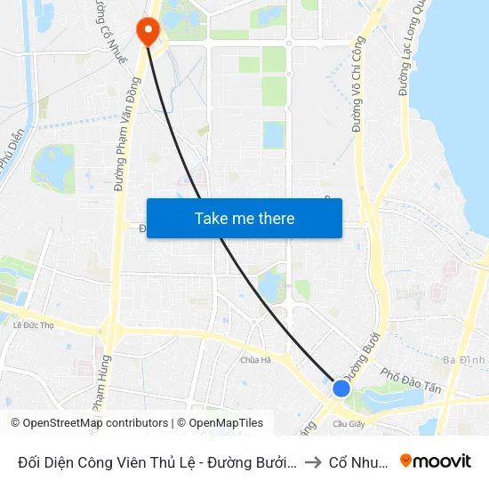 Đối Diện Công Viên Thủ Lệ - Đường Bưởi Dưới to Cổ Nhuế 2 map