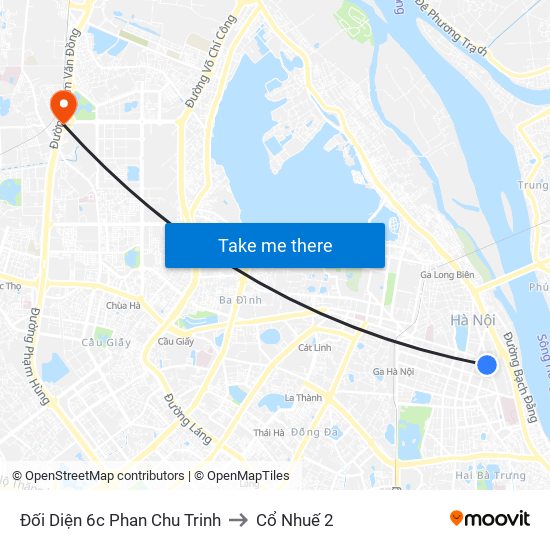 Đối Diện 6c Phan Chu Trinh to Cổ Nhuế 2 map