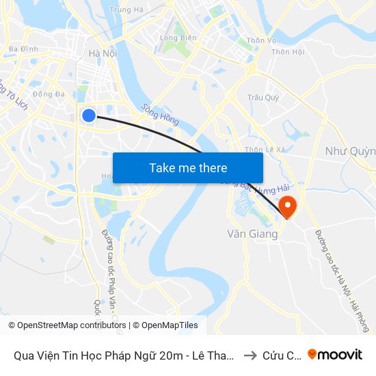 Qua Viện Tin Học Pháp Ngữ 20m - Lê Thanh Nghị to Cửu Cao map