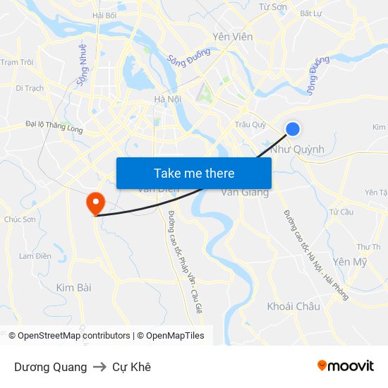 Dương Quang to Cự Khê map