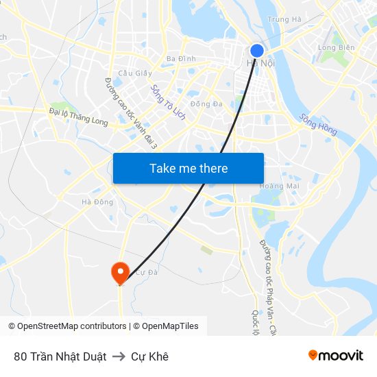 80 Trần Nhật Duật to Cự Khê map