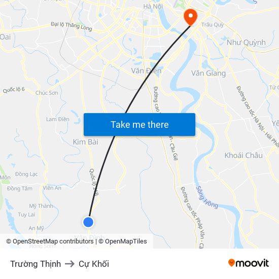 Trường Thịnh to Cự Khối map