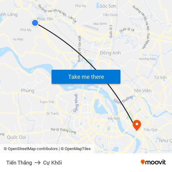 Tiến Thắng to Cự Khối map