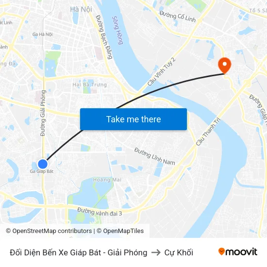 Đối Diện Bến Xe Giáp Bát - Giải Phóng to Cự Khối map