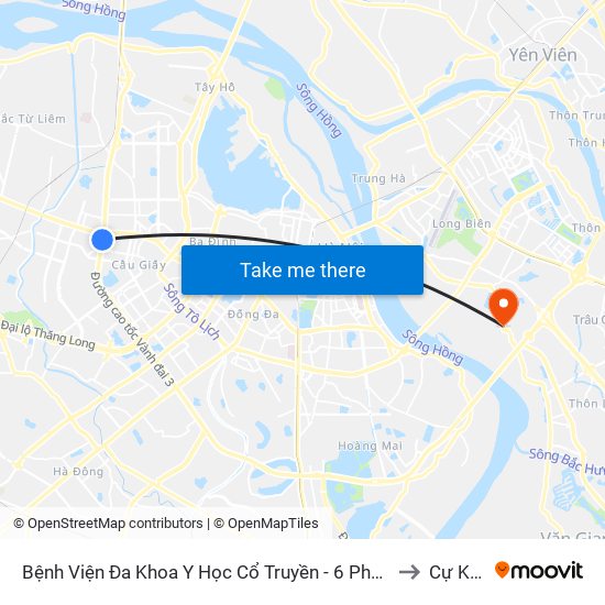 Bệnh Viện Đa Khoa Y Học Cổ Truyền - 6 Phạm Hùng to Cự Khối map