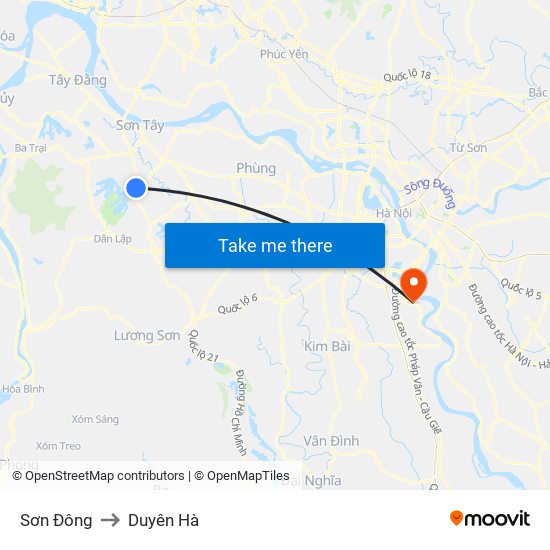 Sơn Đông to Duyên Hà map