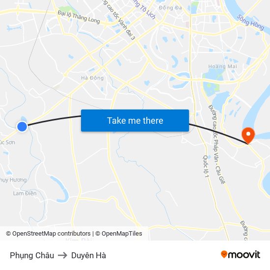 Phụng Châu to Duyên Hà map