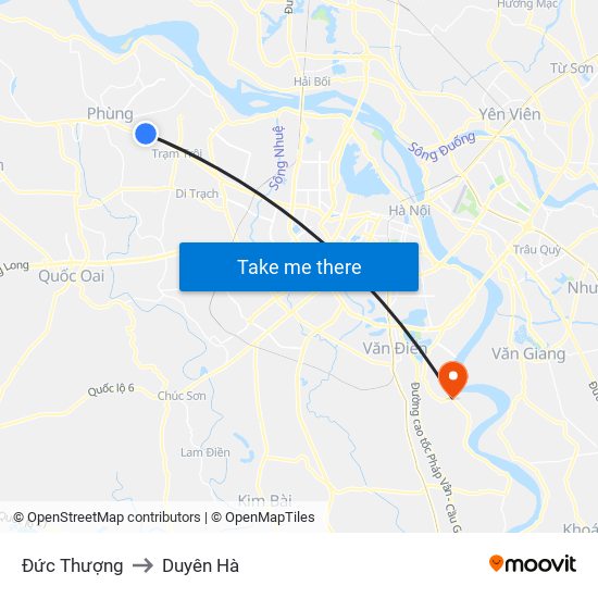 Đức Thượng to Duyên Hà map