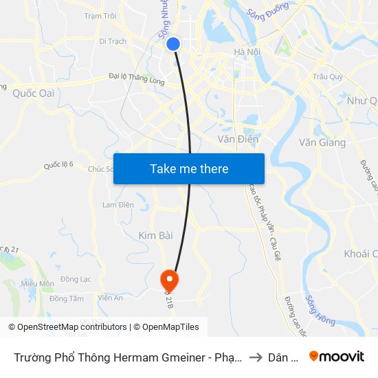 Số 9 Phạm Văn Đồng to Dân Hòa map