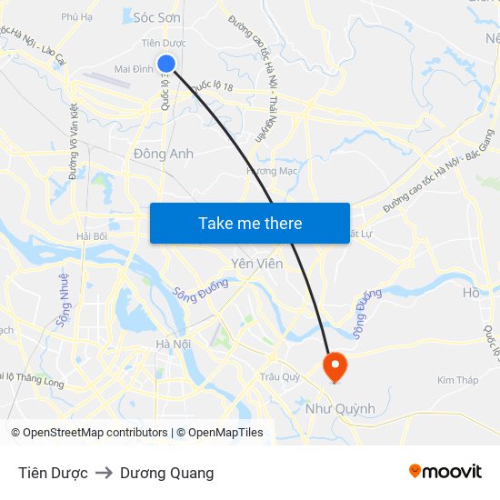 Tiên Dược to Dương Quang map