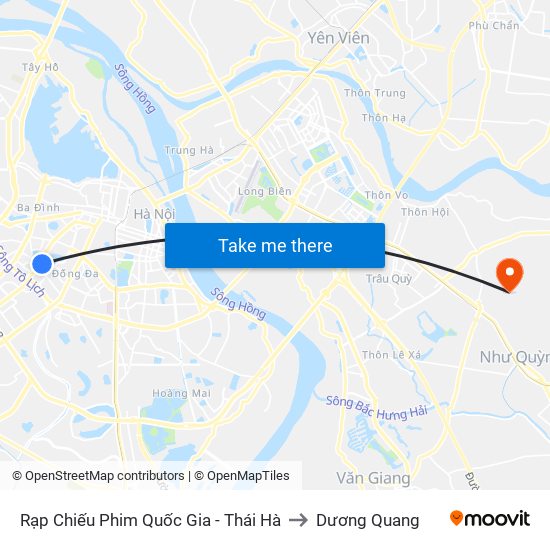 Rạp Chiếu Phim Quốc Gia - Thái Hà to Dương Quang map