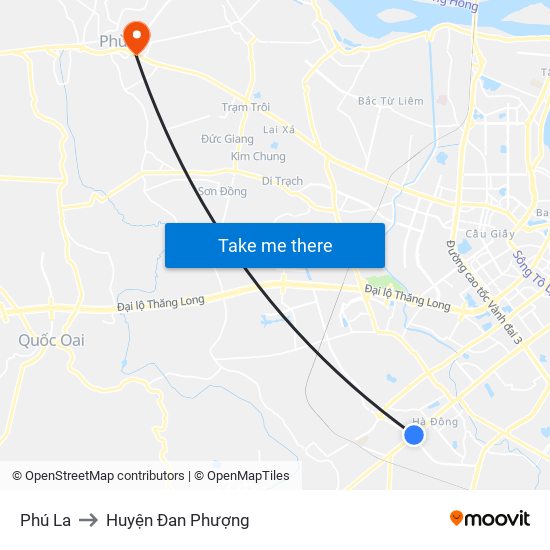 Phú La to Huyện Đan Phượng map