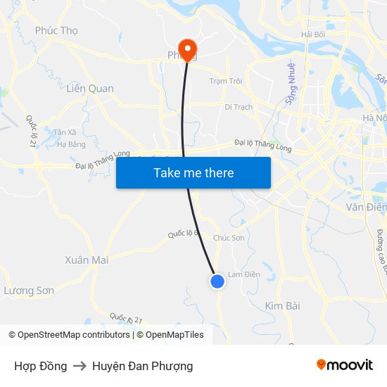Hợp Đồng to Huyện Đan Phượng map