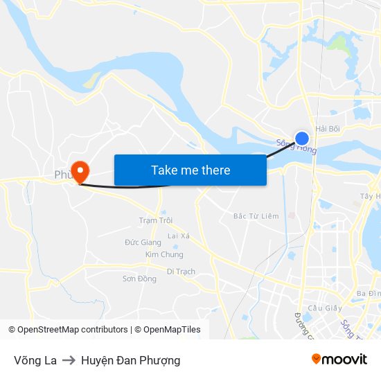 Võng La to Huyện Đan Phượng map