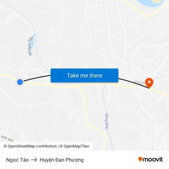 Ngọc Tảo to Huyện Đan Phượng map