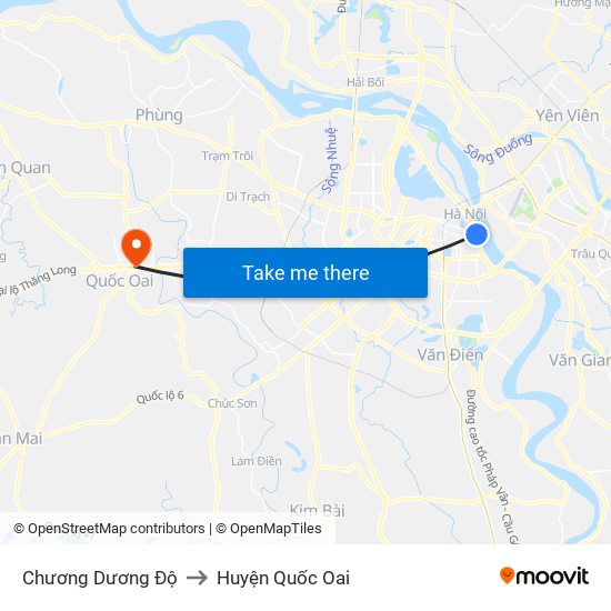 Chương Dương Độ to Huyện Quốc Oai map