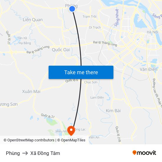 Phùng to Xã Đồng Tâm map