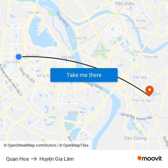 Quan Hoa to Huyện Gia Lâm map