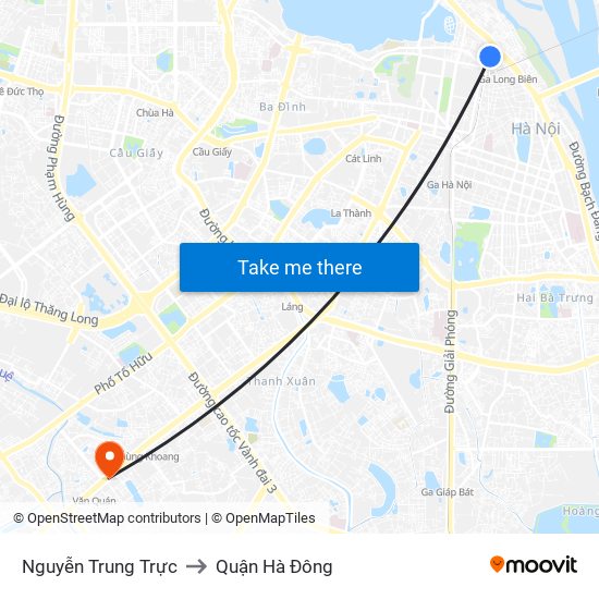 Nguyễn Trung Trực to Quận Hà Đông map