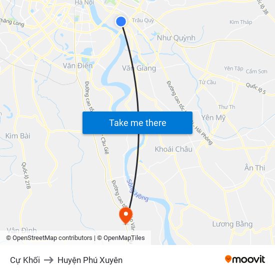 Cự Khối to Huyện Phú Xuyên map