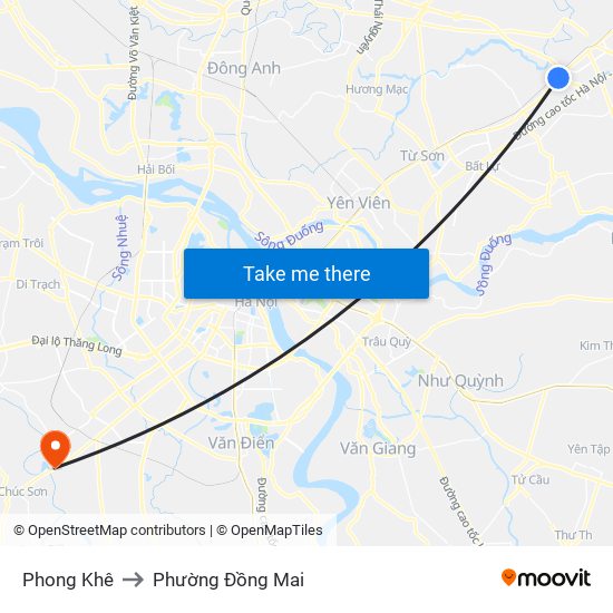 Phong Khê to Phường Đồng Mai map