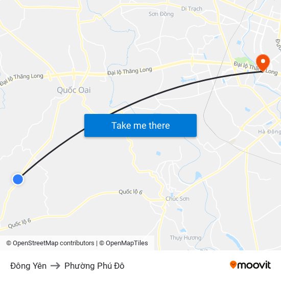 Đông Yên to Phường Phú Đô map
