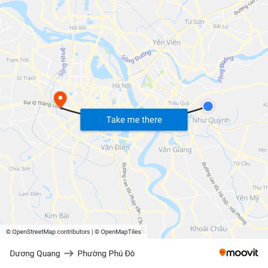 Dương Quang to Phường Phú Đô map