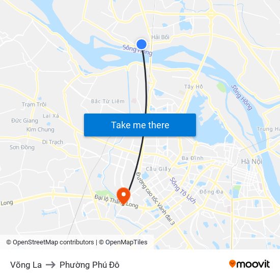 Võng La to Phường Phú Đô map