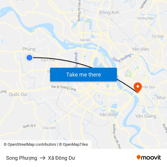 Song Phượng to Xã Đông Dư map