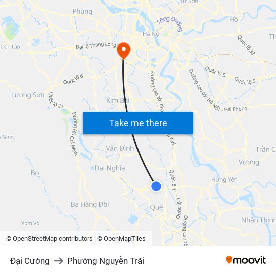 Đại Cường to Phường Nguyễn Trãi map