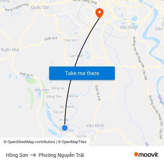 Hồng Sơn to Phường Nguyễn Trãi map