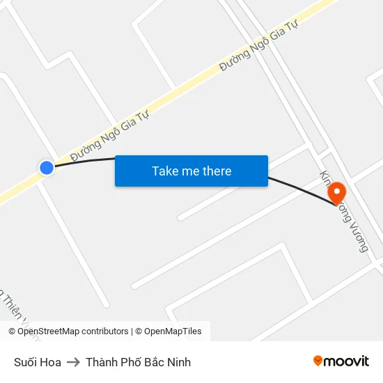 Suối Hoa to Thành Phố Bắc Ninh map
