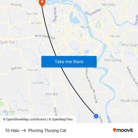 Tô Hiệu to Phường Thượng Cát map