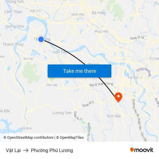 Vật Lại to Phường Phú Lương map