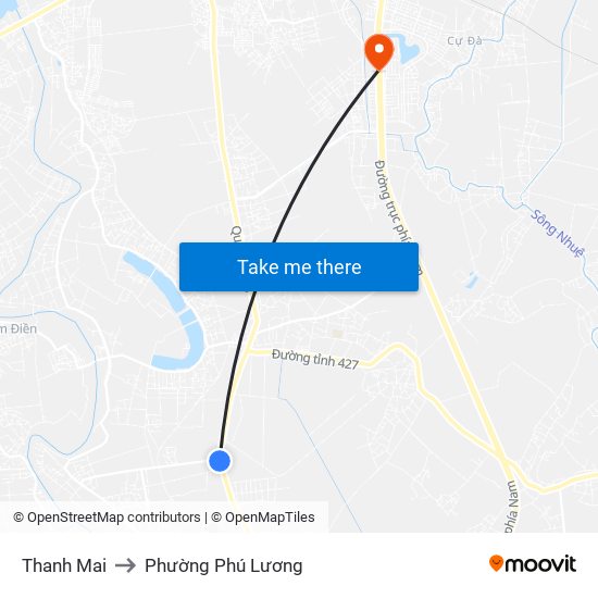 Thanh Mai to Phường Phú Lương map