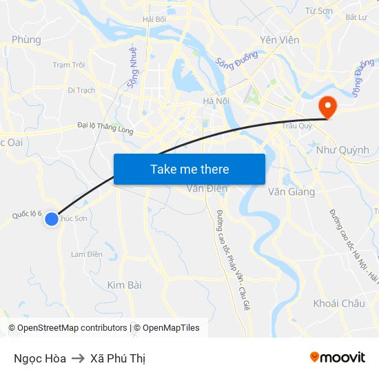 Ngọc Hòa to Xã Phú Thị map