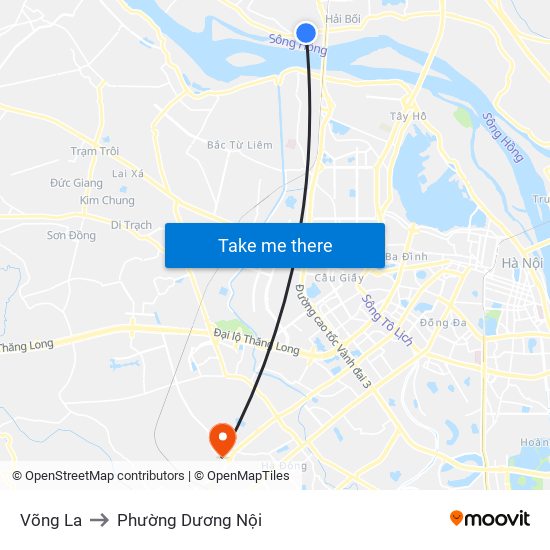 Võng La to Phường Dương Nội map