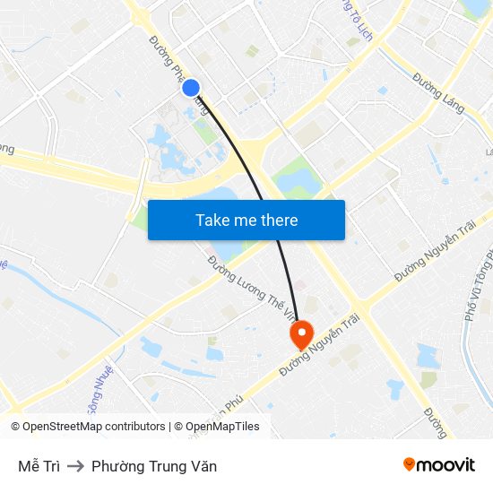 Mễ Trì to Phường Trung Văn map