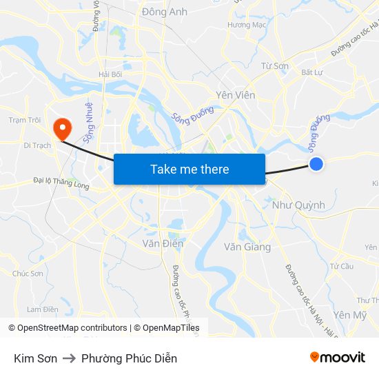 Kim Sơn to Phường Phúc Diễn map