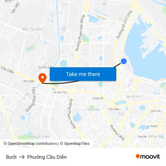 Bưởi to Phường Cầu Diễn map