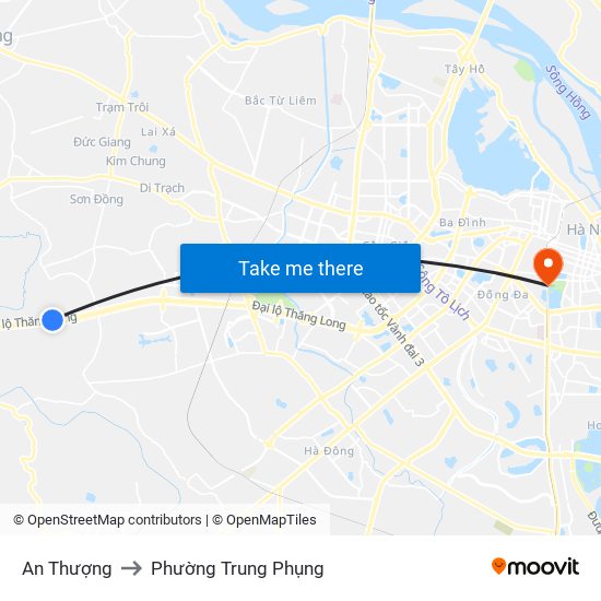 An Thượng to Phường Trung Phụng map