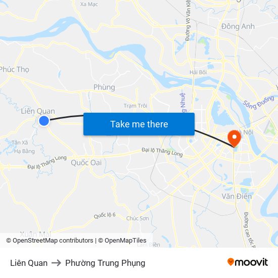 Liên Quan to Phường Trung Phụng map